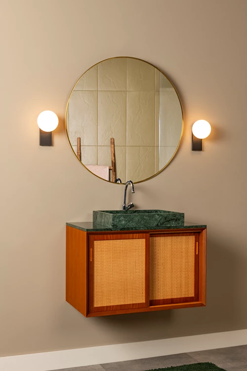 Lucide TASSA - Lámpara de pared Baño - LED Dim to warm - 1x10W 1800K/3000K - IP44 - Negro - ambiente 1